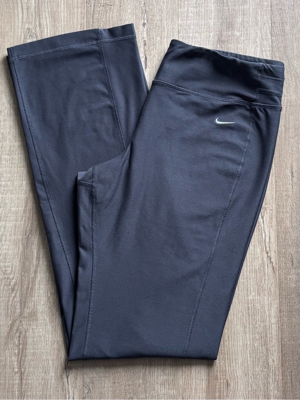 Nike Wide Leg Yoga Pants in Dark Grey